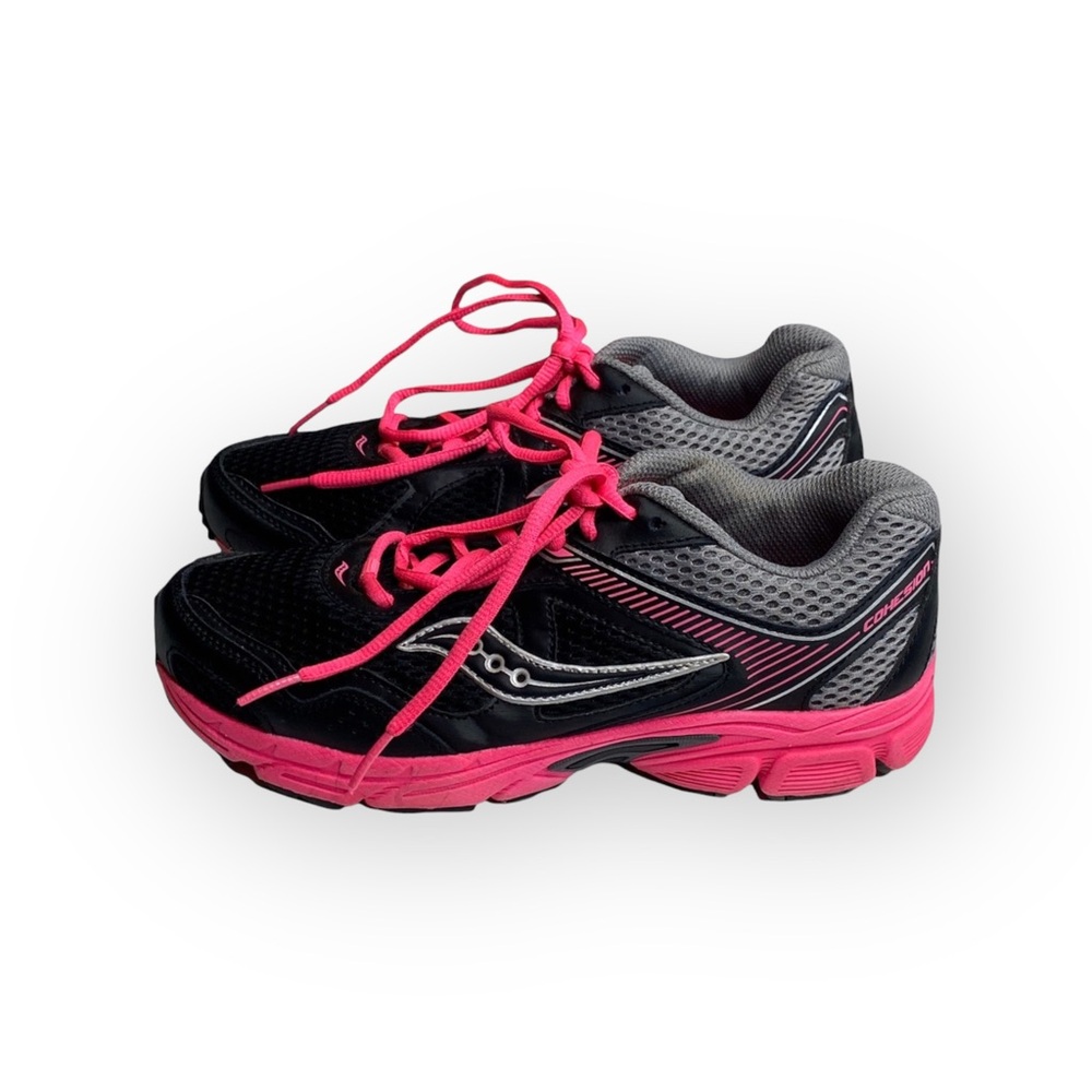 Saucony ☀︎︎ Cohesion 10 LTT Running Shoes Sneakers ☀︎︎ Black + Fuchsia ☀︎︎ 5M ☀︎ - Picture 6 of 16